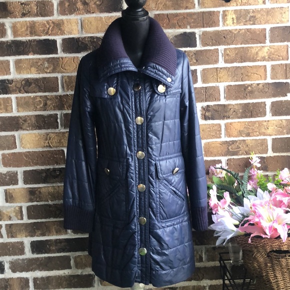 Marc By Marc Jacobs Nylon Navy Blue Trench Puffer Coat - Picture 3 of 16